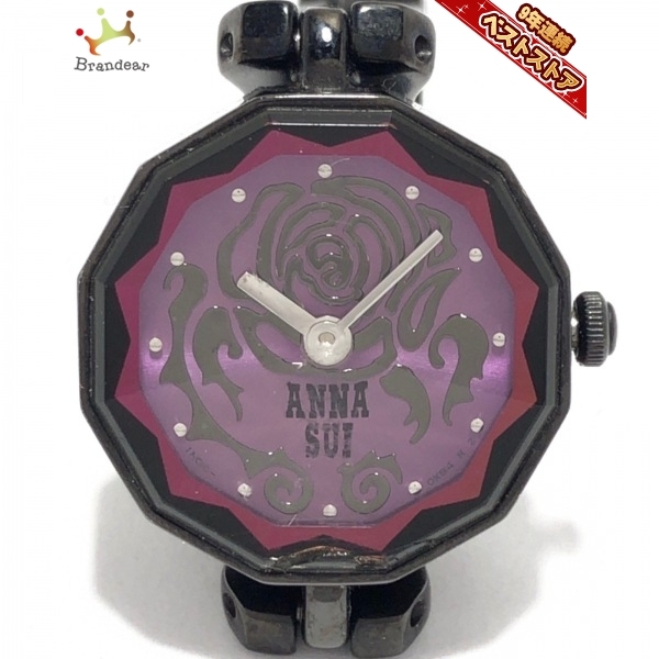 Anna suiアナスイ腕時計バタフライ蝶チェリー紫パープル時計ウオッチ-