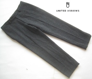 美品!!ユナイテッドアローズ UNITED ARROWS*秋冬モデル ウールツイードパンツ M 濃いグレー