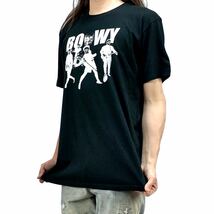 新品 ボウイ BOOWY ビートエモーション B・BLUE GIGS ドクロ スカル パロディ 邦楽 Jロック バンド Tシャツ Lサイズ 男女兼用 ユニセックス_画像3