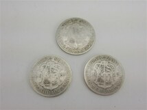 南アフリカ フローリン銀貨 ジョージ5世×1枚+ 2シリング銀貨×2枚の計3枚_画像2