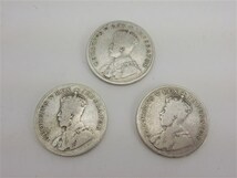 南アフリカ フローリン銀貨 ジョージ5世×1枚+ 2シリング銀貨×2枚の計3枚_画像1