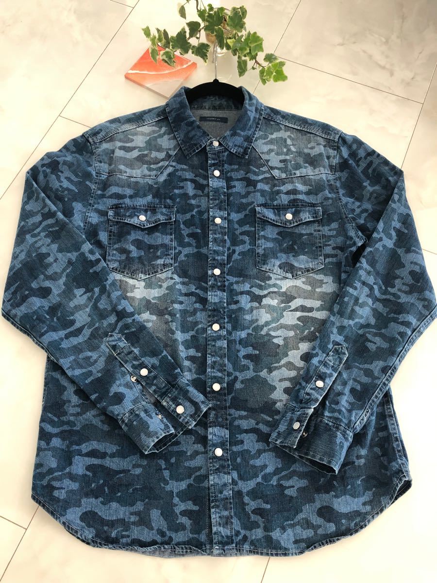 sizeS◇匿名配送☆DSQUARED2◇カモフラ 迷彩 デニムシャツ 入手困難