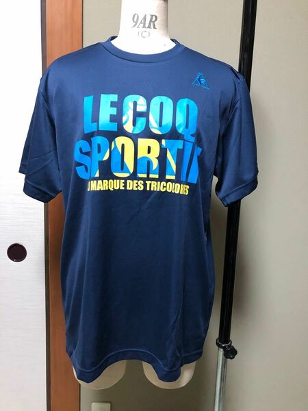 le coq sportif Ｌサイズ グラフィック　プリント　Tシャツ 半袖　ネイビー　ブルー　刺繍　L ユニセックス