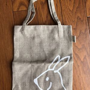 fog linen work うさぎ プリント トートバッグ 大人かわいい ベージュ グレージュ サブバッグ レア