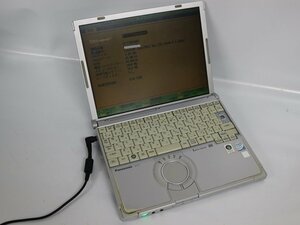 ジャンク品 ノートパソコン 12.1 型 Panasonic Let's note CF-T7 CF-T7DC6AAS Core 2 Duo メモリ1GB HDD無 起動確認済 代引き可