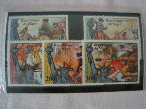  America independent 200 anniversary commemoration nije-ru unused stamp old foreign stamp 5 kind unused 