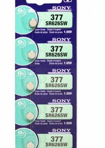 【送料無料】SONY 酸化銀電池 SR626SW 5本 5個 セット ボタン電池 電池