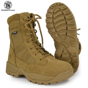 S&W Tacty karu ботинки Breach Waterproof боковой Zip койот [ 7-1/2W( примерно 25.5cm) ]