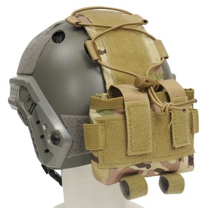 ヘルメットポーチ FASTヘルメット用 バッテリーポーチ [ マルチカム ] ケース ヘッドパーツ ベルクロ式 戦術