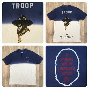 BAPE グラデーション General ポロシャツ Lサイズ a bathing ape polo shirt エイプ ベイプ アベイシングエイプ j102