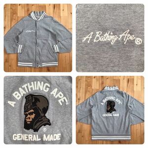 General スウェット スタジャン Mサイズ a bathing ape BAPE sweat varsity jacket エイプ ベイプ アベイシングエイプ vintag nigo m89