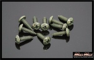 MADMAX 補修用 タッピングビス 4mm グレー 10本入り/修正 外装 修理 プラス 工具【メール便送料200円】