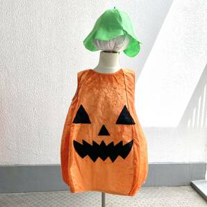 ハンドメイド ハロウィン キッズコスチューム かぼちゃ ジャコランタン ハロウィンアイテム 110センチ  フルセットの画像2