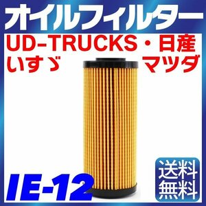 【1個】オイルフィルター IE-12 日産・いすゞ・UD-TRUCKS・マツダ エルフ アトラス コンドル タイタン 4JJ1-T