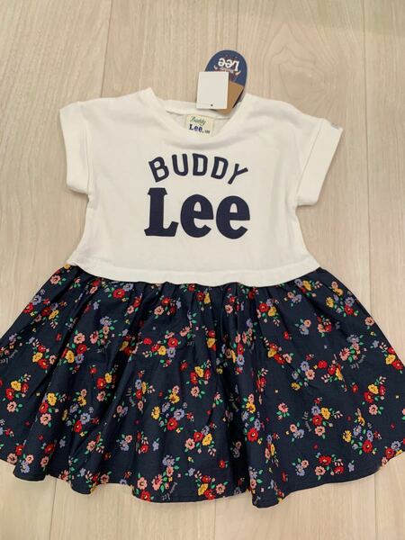 【新品】Buddy Lee 半袖　花柄ワンピース 100cm