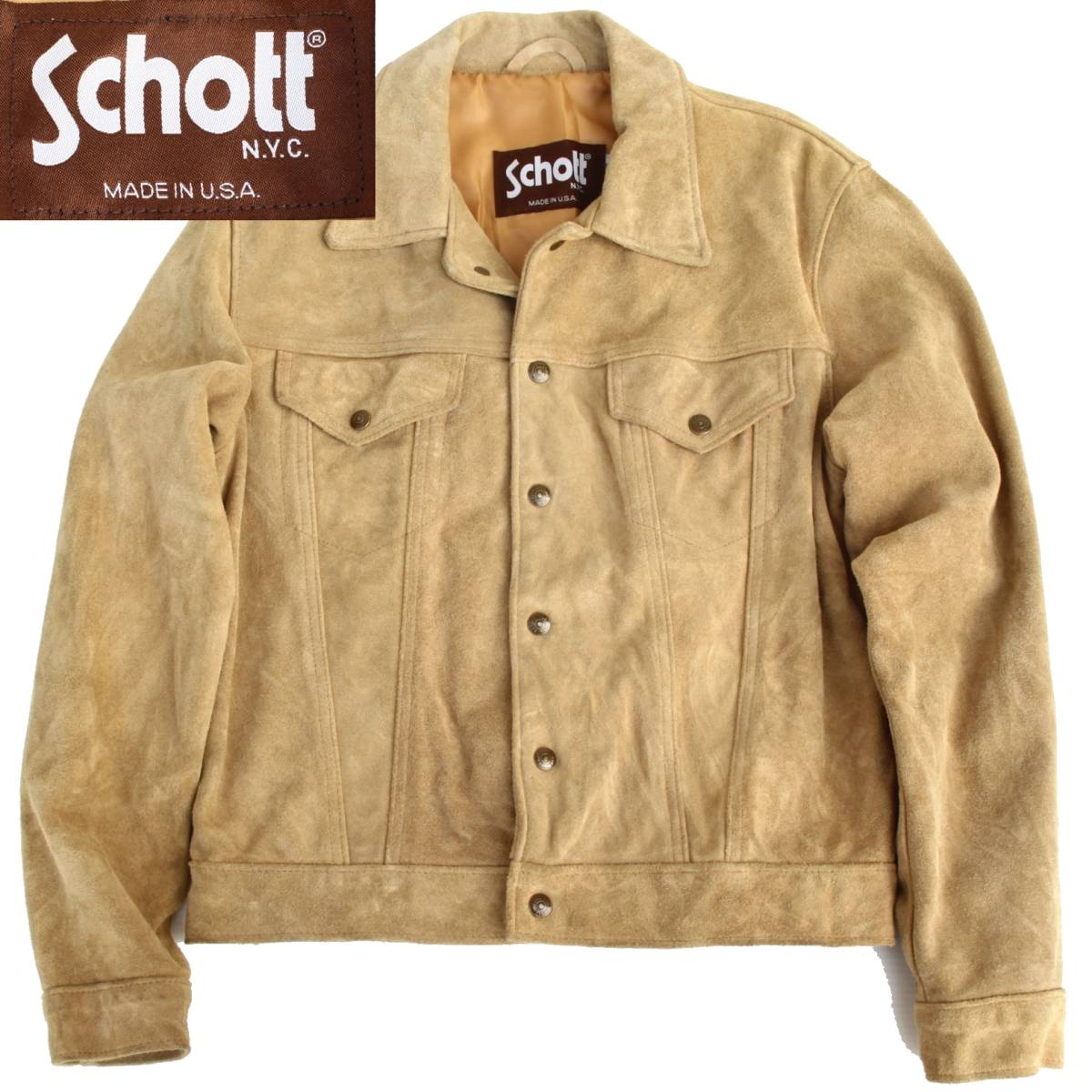 ヤフオク! -schott スエード ジャケットの中古品・新品・未使用品一覧