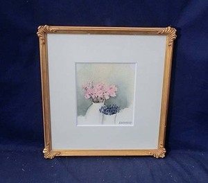 Art hand Auction 480950 Watercolor by Antonini, tentative title Flowers (painter) Swiss painter, still life painting, Painting, Oil painting, Still life