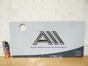 希少 非売品 ビンテージ アウディ Aidi Approved Automobile 外車 ナンバープレート 展示用 旧車 当時物