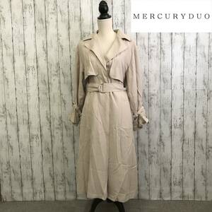 MERCURYDUO Mercury Duo back kashu cool pleat trench coat S size beige S6-240 USED