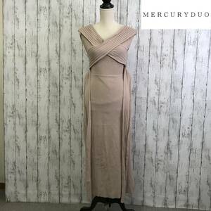 MERCURYDUO Mercury Duo широкий ребра Cross лента вязаный One-piece F размер S6-252 USED