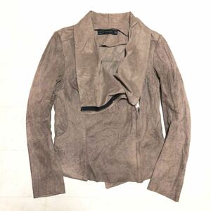 【人気】ZARA WOMAN ザラウーマン ドレープフェイクスエードジャケット 女性用 レディース Mサイズ 襟巻き BBB46