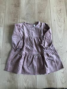  new goods west pine shop girl corduroy One-piece long sleeve pink 90 centimeter 