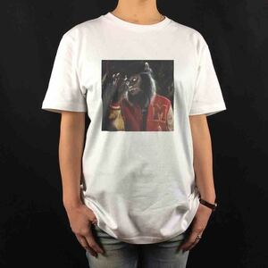 新品 マイケルジャクソン 変身 狼 オオカミ男 80年代 洋楽 スリラー MV Tシャツ S M L XL ビッグ オーバー サイズ XXL~5XL ロンT パーカー