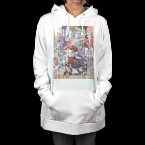  new goods Mr. b rain woshu boy young lady paint graph .ti Parker XS S M L XL big oversize XXL~4XL T-shirt long T possible 