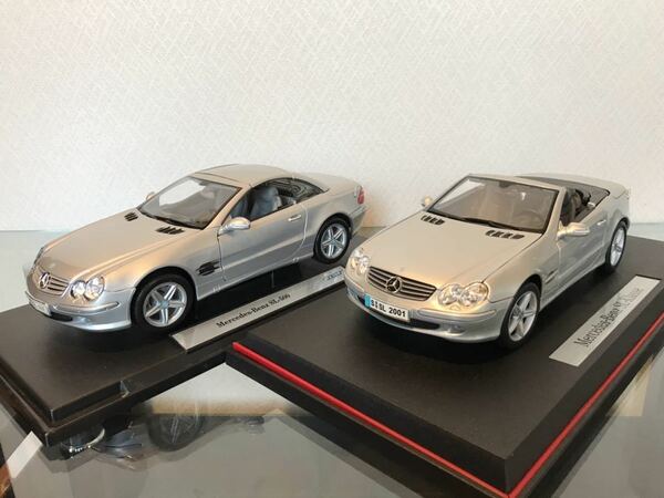 送料無料　1/18 メルセデスベンツ SLミニカーセット　マイスト ウェリー Maisto WELLY MERCEDES BENZ SL-500 Klasse SLクラス　高級車