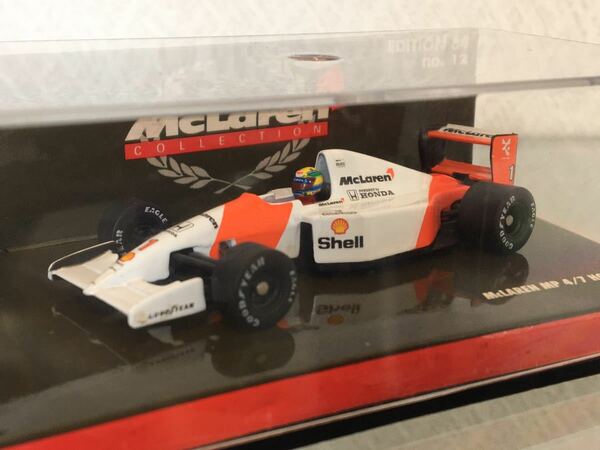 送料無料　1/64 マクラーレン MP4/7 ホンダ V12 アイルトン セナ ミニカー Paul’s MODEL ART McLAREN HONDA A.SENNA F1 フォーミュラカー