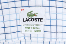 【送料無料】 チュニジア製 ラコステ フランスデザイン コットン チェック柄 長袖シャツ メンズ42 LACOSTE 古着 CA0884_画像6