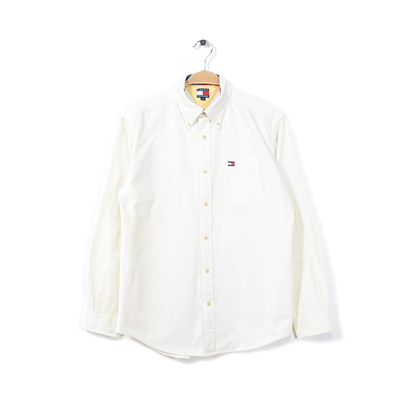 【送料無料】 90S トミーヒルフィガー コットン コーデュロイ 長袖シャツ BDシャツ ボタンダウン USキッズ メンズXS相当 古着 CA0944