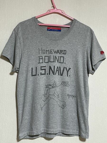 SEVESKIG セヴシグ　U.S NAVYイラスト　半袖Tシャツ