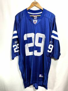 ■ Reebok リーボック NFL インディアナ コルツ ジョセフ アダイ #29 フットボール Tシャツ 古着 青 アメフト Indiana Colts ADDAI 2XL ■