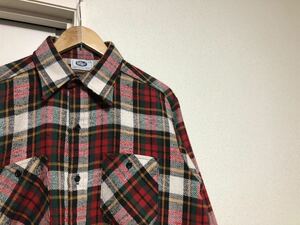 70s80sデッドストックヴィンテージ MADE IN USAアメリカ製Mr. Leggsチェックネルシャツsize L