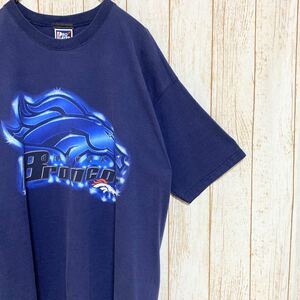 90s PROPLAYER NFL Denver Broncos デンバー・ブロンコス プリント Tシャツ XL USA古着 アメリカ古着