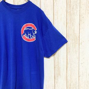 Majestic マジェスティック MLB Chicago Cubs シカゴ・カブス アリエッタ プリント Tシャツ XL メジャーリーグ USA古着 アメリカ古着