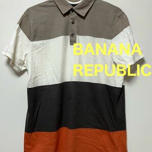 バナナリパブリック　メンズ　ポロシャツ　Tシャツ　半袖　ボーダー　メンズ　M ラガーシャツ BANANAREPUBLIC