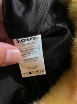 Supreme Faux Fur Varsity Jacket sizeL Yellow シュプリーム ファー ジャケット Lサイズ ボアジャケット _画像5