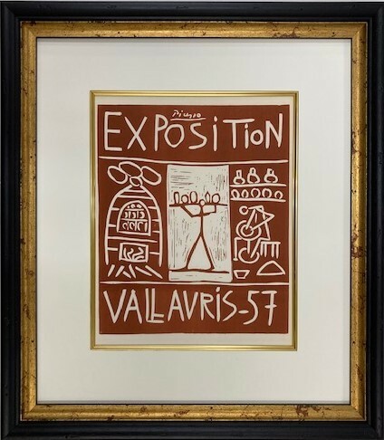 【特価】　≪　　パブロ・ピカソ　　≫　　リトグラフ【石版画】 　 EXPOSITION VALLAURIS 57 　 1959年　　PABLO　PICASSO