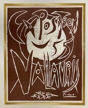 【特価】　≪　　パブロ・ピカソ　　≫　　リトグラフ【石版画】 　 EXPOSITION 55 VALLAURIS 　 1959年　　PABLO　PICASSO_画像2