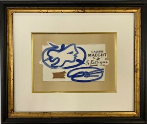 【特価】　≪　　ジョルジュ ブラック　　≫　　リトグラフ【石版画】 　 G.BRAQUE-1950 　 1959年　 　GEORGES BRAQUE