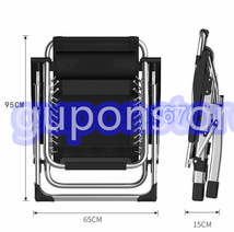 新入荷 実用品★ラウンジチェア お昼寝 椅子 デッキチェア オフィスランチ休憩用チェア 家庭用椅子 折りたたみ ビーチチェア_画像7