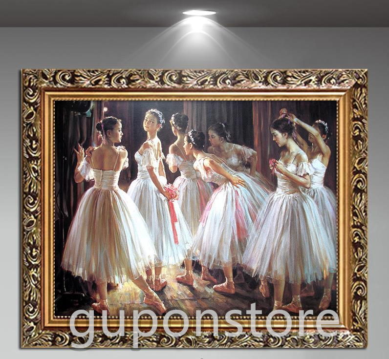 Very beautiful oil painting girl dancing ballet decorative painting, painting, oil painting, portrait