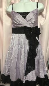  сделано в Японии Cecil McBee CECIL McBEE Mini One-piece платье подкладка есть высокий талия атлас боковой застежка-молния лиловый kyaba
