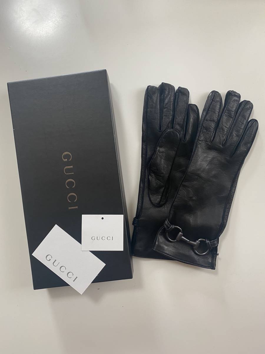 GUCCI グロ-ブ レザー手袋○匿名配送○貴重なサイズ 50%OFF moto8282.com