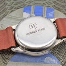 HERMES PARIS エルメス クロノグラフ ステンレススチール 1960 サイズ 38ｍｍ アンティークウォッチ メンズ 腕時計 手巻き #177_画像4