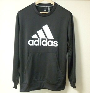 大きいサイズ◆新品◆送料無料◆(XO)(2XL)(3L)アディダス adidas 黒/ブラック ビッグロゴ メンズトレーナー スウェットシャツ クラシック