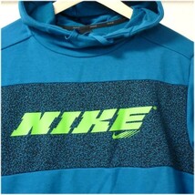 新品未使用◆送料無料◆(M)ナイキ NIKE 青緑ロゴーフーディー/パーカー/プルオーバー_画像3