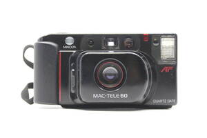 ★良品★MINOLTA ミノルタ MAC-TELE60 QUARZ DATE コンパクトフィルムカメラ! OK5255